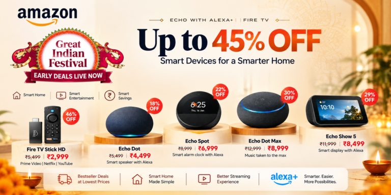 Amazon Great Indian Festival: Best Echo & Fire TV Deals on Alexa Devices